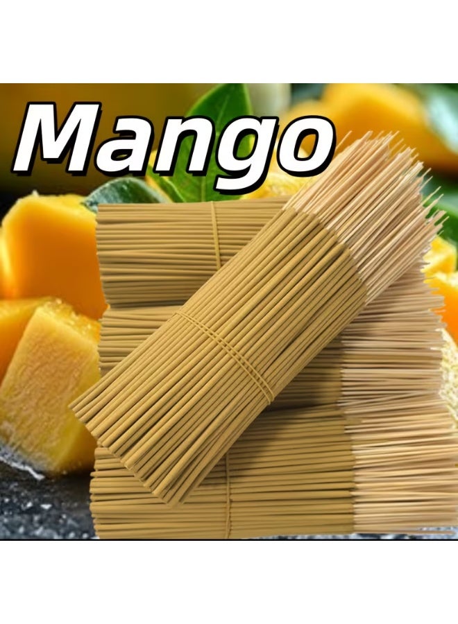أعواد بخور فاخرة برائحة الفواكه - أعواد بخور من الخيزران بطول 22 سم للعلاج العطري المنزلي والتأمل واليوغا - (مانجو، فراولة، أناناس، جوز الهند والمزيد) (مانجو - 163 عودًا) - Image 1