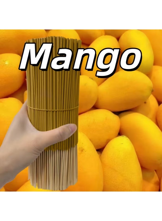 أعواد بخور فاخرة برائحة الفواكه - أعواد بخور من الخيزران بطول 22 سم للعلاج العطري المنزلي والتأمل واليوغا - (مانجو، فراولة، أناناس، جوز الهند والمزيد) (مانجو - 163 عودًا) - Image 5