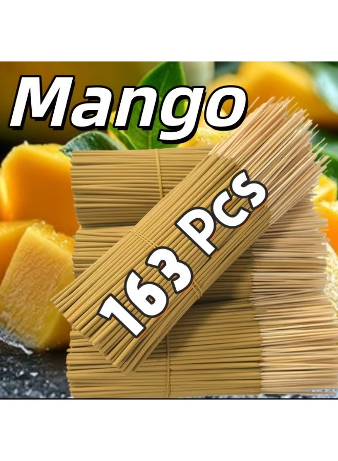 أعواد بخور فاخرة برائحة الفواكه - أعواد بخور من الخيزران بطول 22 سم للعلاج العطري المنزلي والتأمل واليوغا - (مانجو، فراولة، أناناس، جوز الهند والمزيد) (مانجو - 163 عودًا) - Image 4