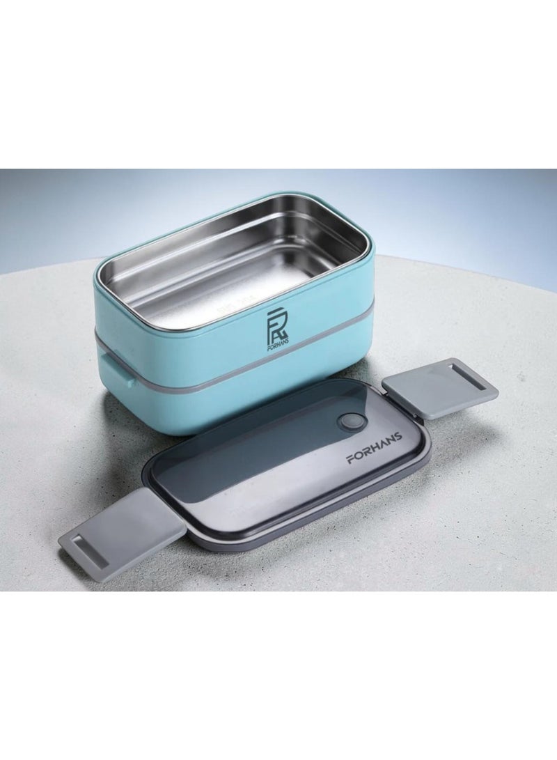 Forhans Bento Stainless Steel Lunch Box with carry beg for kids and Adults - Image 2