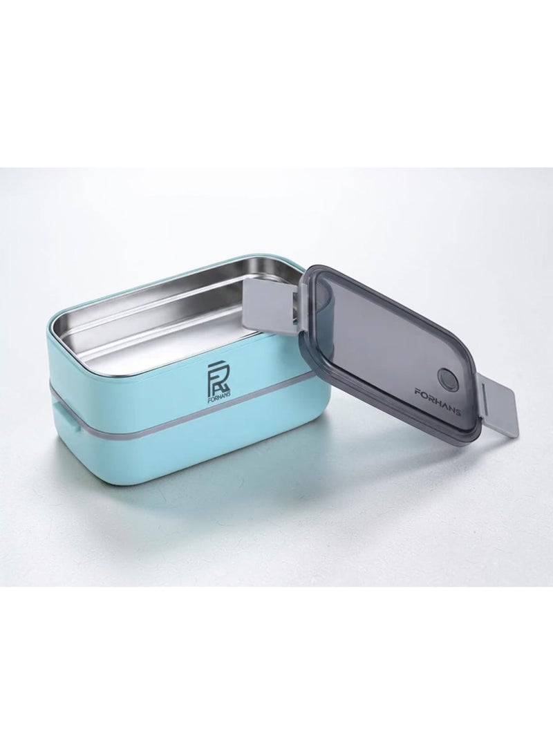 Forhans Bento Stainless Steel Lunch Box with carry beg for kids and Adults - Image 4