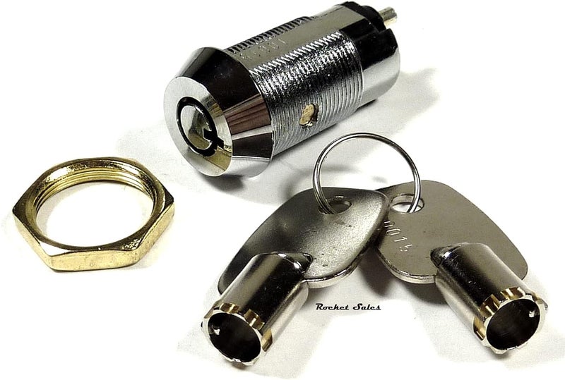 Philmore Momentary (On) Tubular Key Switch Lock Key Removable in Off Position, with 2 Keys & Nut, Keyed Different - Image 5