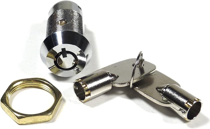 Philmore Momentary (On) Tubular Key Switch Lock Key Removable in Off Position, with 2 Keys & Nut, Keyed Different - Image 1