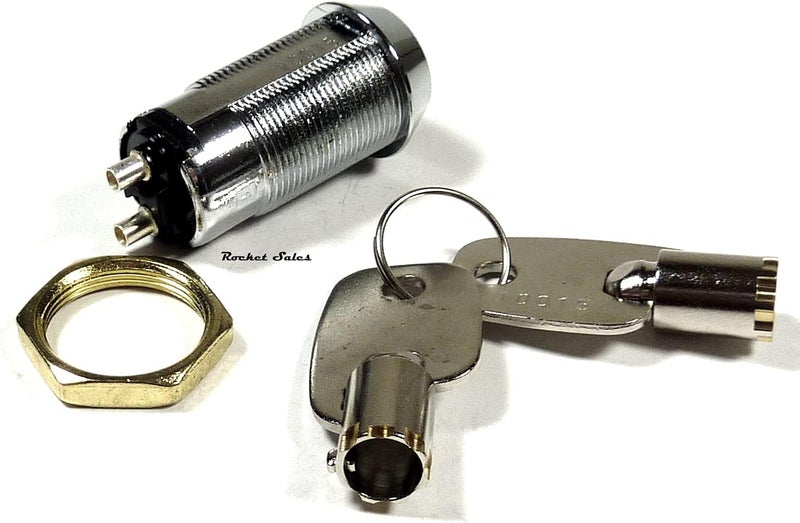 Philmore Momentary (On) Tubular Key Switch Lock Key Removable in Off Position, with 2 Keys & Nut, Keyed Different - Image 2