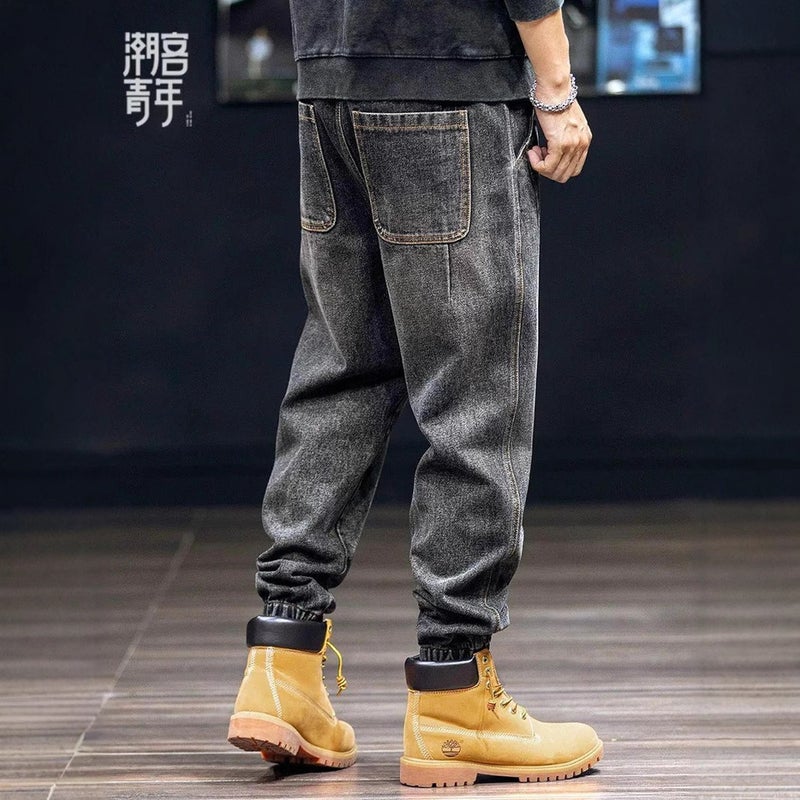 Unisex Classic Denim Jeans Loose Fit Daily Outdoor Wear - Image 4