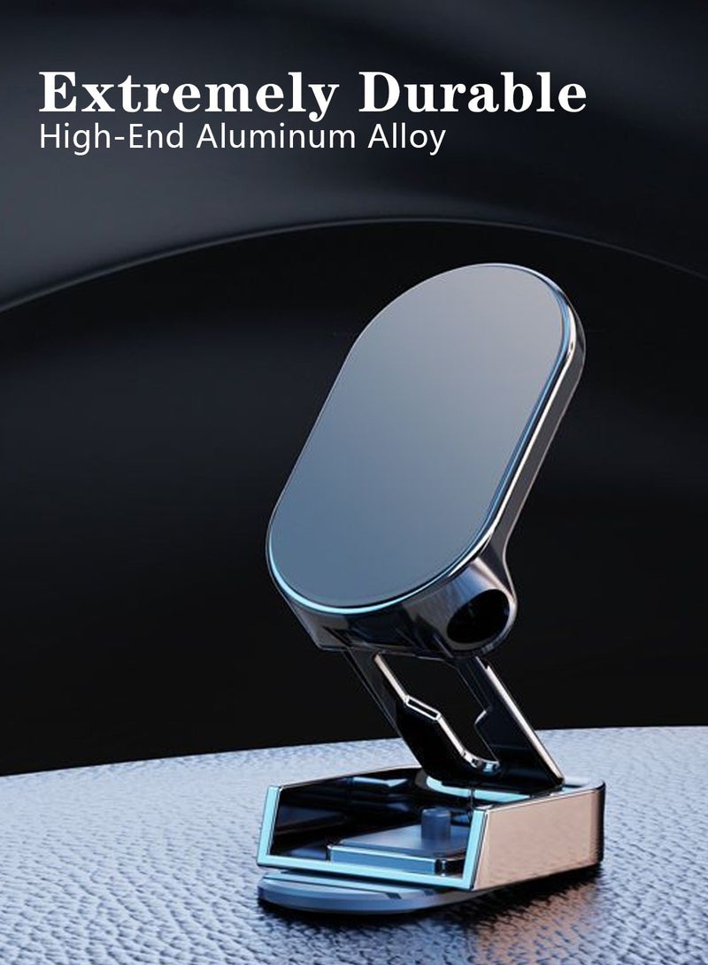 Meishida Foldable Magnetic Car Phone Holder, 360° Adjustable Dashboard Phone Mount for Car, Magnetic Cell Phone Holder Phone Car Mount for All Smartphone - Image 2
