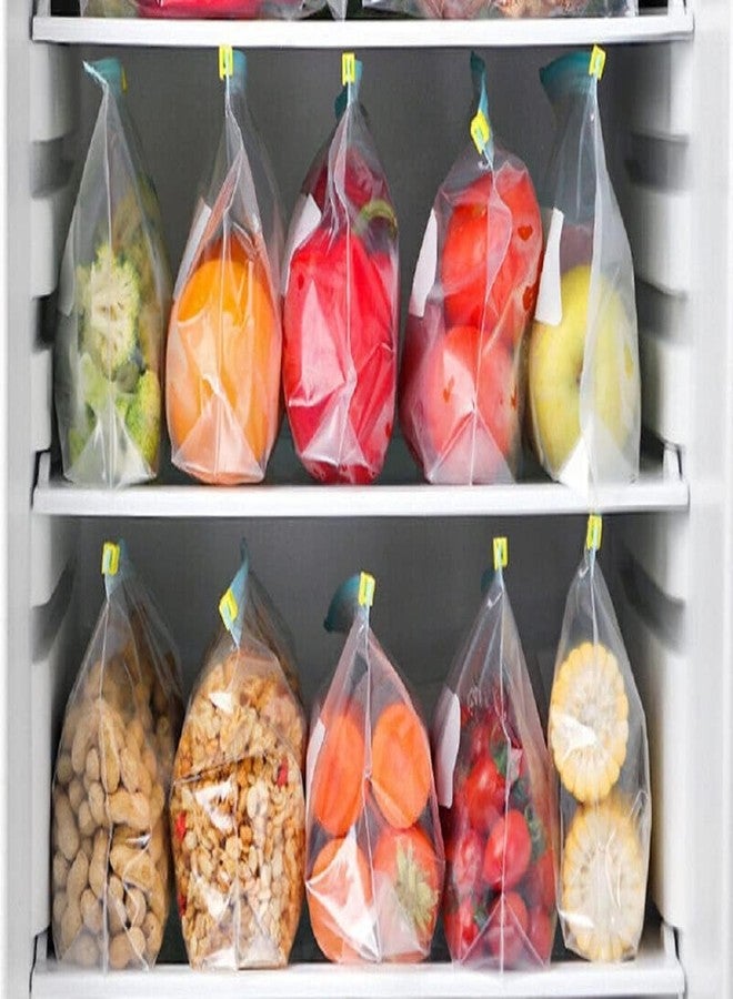 ASJAR Ramita Reusable Zip Lock Bags with Slider, Leakproof Storage Pouches, Food Safe Transparent Plastic Bags for Travel, Kitchen, Snacks & Liquid Storage (Pack of 20) Multicolor - Image 4