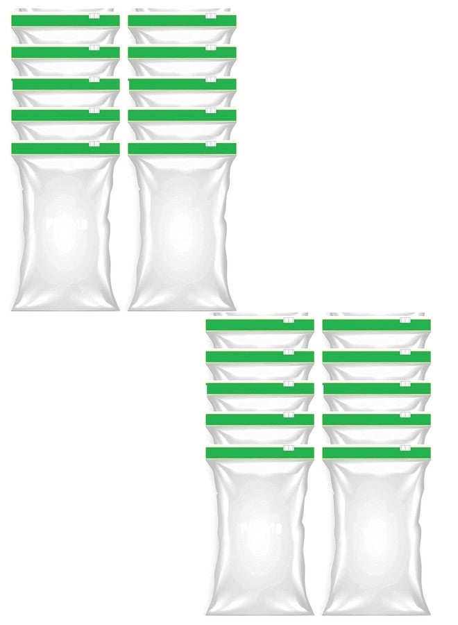 ASJAR Ramita Reusable Zip Lock Bags with Slider, Leakproof Storage Pouches, Food Safe Transparent Plastic Bags for Travel, Kitchen, Snacks & Liquid Storage (Pack of 20) Multicolor - Image 1