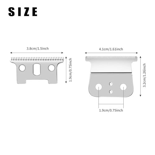 GERILKAI 2 Pack T Blades fits for G, GO, GTO, GTX, Headliner LS2, LS3 Replacement,clipper blades,Already assembled（Silver） - Image 2