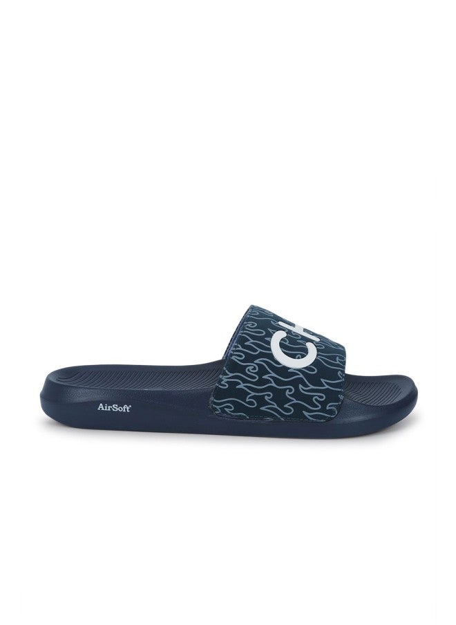 CHUPPS Navy Casual Sliders for Men - Image 3