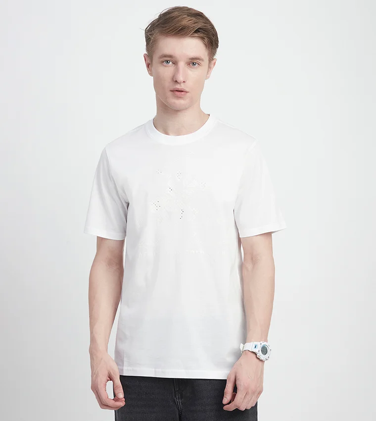 بيفرلي هيلز بولو كلوب تيشيرت بأكمام قصيرة مطبوع عليه شعار