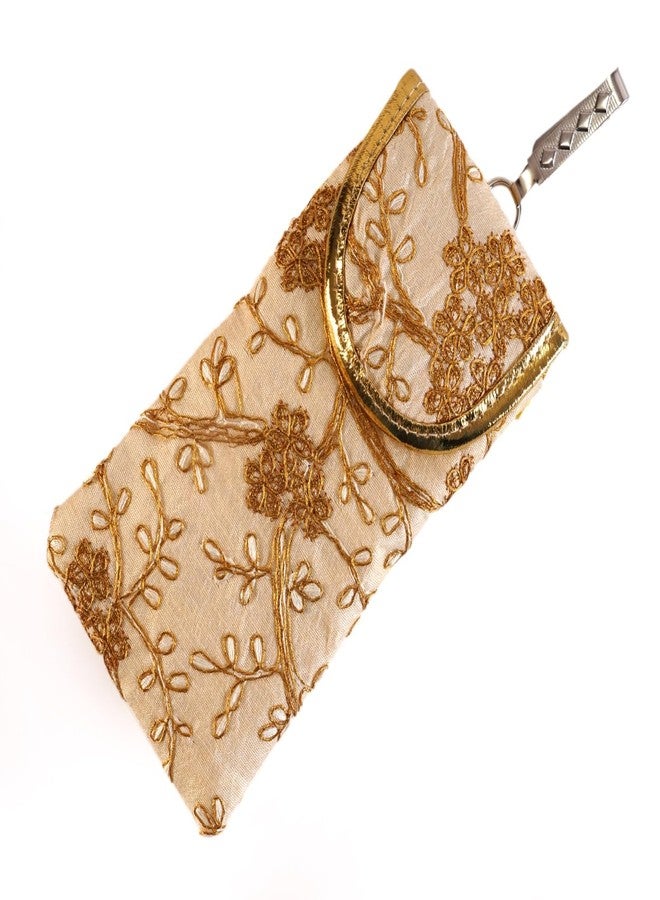 SUMERA WARQ Fancy Embroidered Mobile Pouch Cover for Women Designer Multicolor Handmade Ethnic with Sling & Clip - Image 5