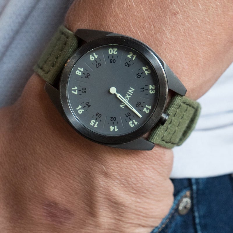 Barton Watch Bands أشرطة ساعة بارتون القابلة للإفراج السريع من القماش، أخضر عسكري، 20 مم - Image 5