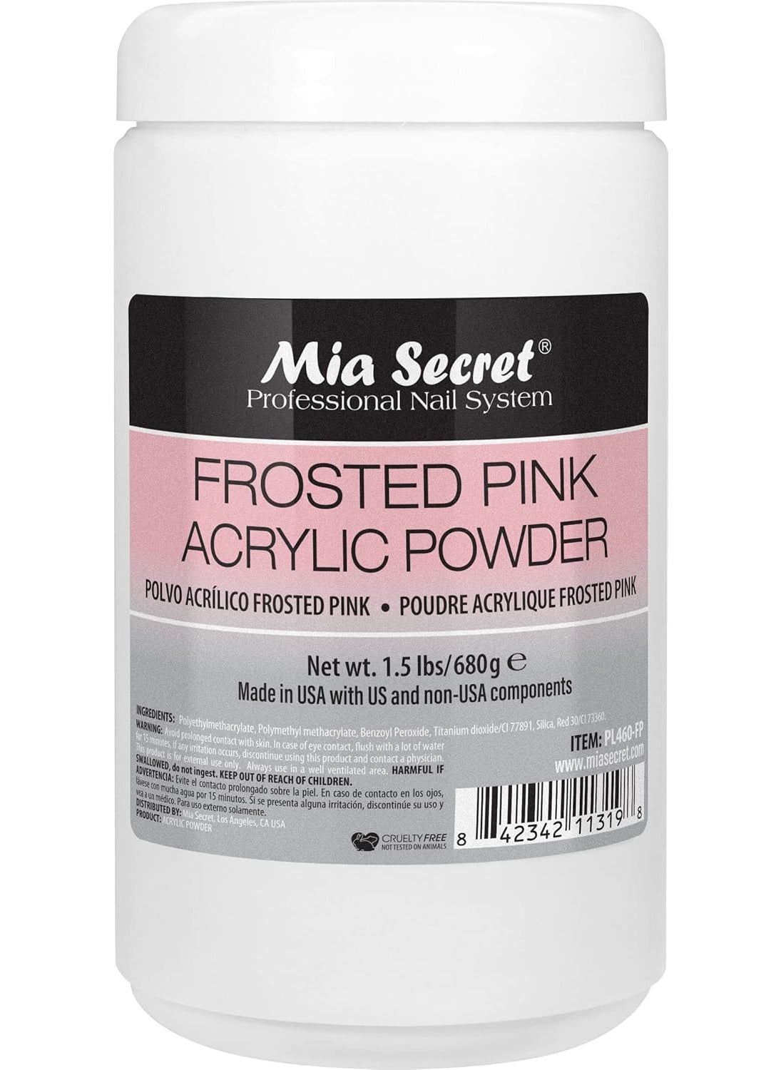 MIA SECRET Mia Secret Frosted Pink Acrylic Powder 