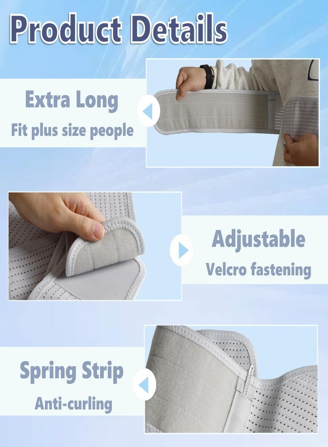 King Mills Plus Size Rib Brace for Women & Men – Extra Long Rib Compression Wrap, Large Size Cracked Ribs Support for Costochondritis Relief, Bruised, or Flared Ribs (fits 55”-60”) - Image 3