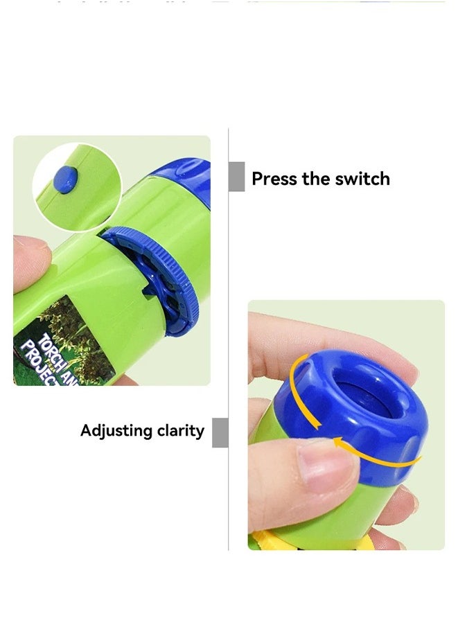 Interactive astronaut Projector Torch Light,Slide Lamp Educational Learning Bedtime Night Light for Children (24 Images)