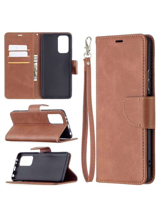 erorex Case For Xiaomi Redmi Note 10 Pro Retro Lambskin Texture Pure Color Horizontal Flip PU Leather Case with Holder & Card Slots & Wallet & Lanyard - Image 1