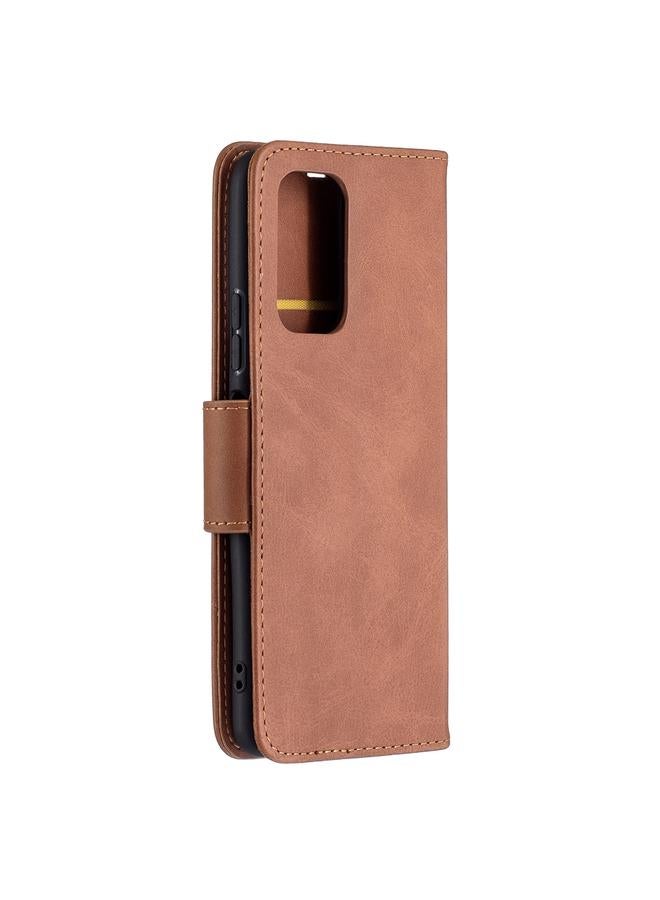 erorex Case For Xiaomi Redmi Note 10 Pro Retro Lambskin Texture Pure Color Horizontal Flip PU Leather Case with Holder & Card Slots & Wallet & Lanyard - Image 3