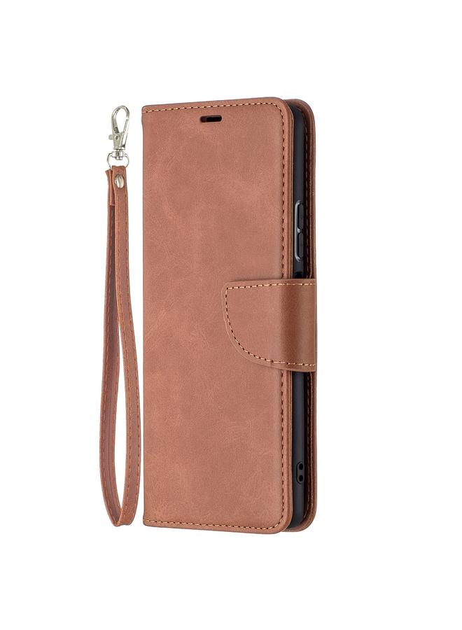 erorex Case For Xiaomi Redmi Note 10 Pro Retro Lambskin Texture Pure Color Horizontal Flip PU Leather Case with Holder & Card Slots & Wallet & Lanyard - Image 2