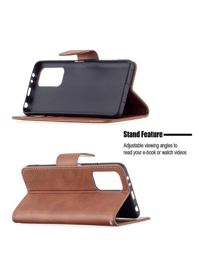 erorex Case For Xiaomi Redmi Note 10 Pro Retro Lambskin Texture Pure Color Horizontal Flip PU Leather Case with Holder & Card Slots & Wallet & Lanyard - Image 4