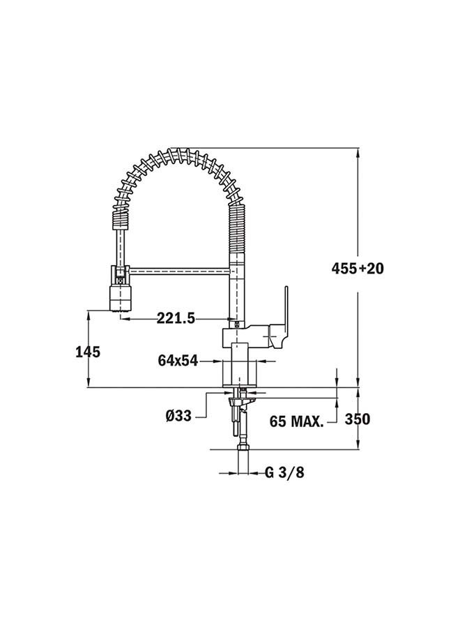 TEKA My1 Professional Kitchen Tap Flexible Mixer Silver - Image 2