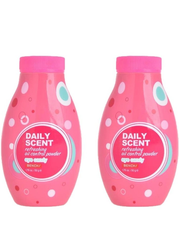 Bench Daily Scent Powder Eye Candy Refreshing Oil Control Powder 50 g 2Pcs 