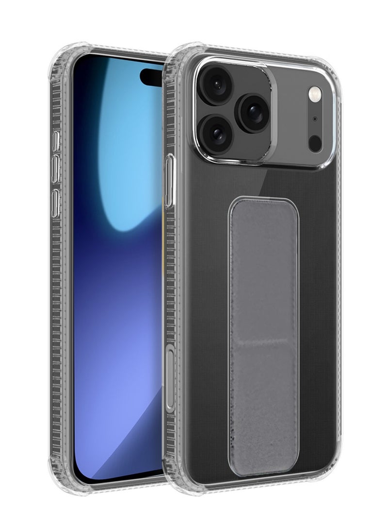 Wtech Apple iPhone 17 Pro Max 5G 2025 TPU Hand Grip Air Pillow Case Cover (MCGHTN) - Clear/Grey - Image 1