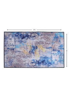 Status Contract Status Contract Rugs for Living Room | (3ft x 5ft) (Print) Carpet for Living Room Decor | Anti Skid Backing Home Essentials | Boho Rugs for Living Room, ice Velvet, Multicolor, Rectangular  - Image 2