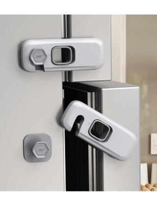 2 Pack Child Proof Refrigerator Lock,  Fridge Locks for Kids with Sticky Adhesive Pads, Child Safety Locks for Doors, RV Refrigerator, Oven Lock Child Safety Baby Cabinet Locks - Grey Updated - pzsku/ZE1BF26E92273F866DC37Z/45/_/1714217563/88edac50-ad46-4401-a035-fc3812781333