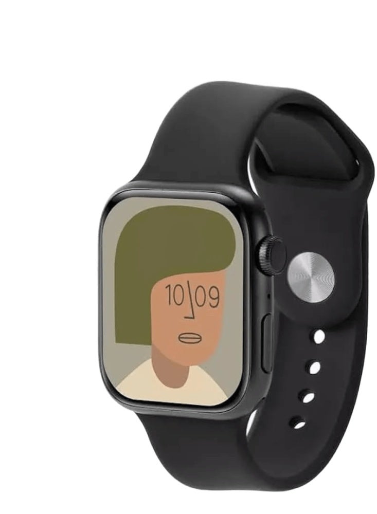 ساعة سمارت تجمع بين التصميم العصري والأداء العملي، بشاشة كبيرة مقاس 2.2 بوصة  تمنحك رؤية واضحة وتجربة استخدام مريحة. تدعم الساعة الاتصال بالهاتف عبر البلوتوث لتلقي المكالمات والإشعارات، مع مجموعة كبيرة من أنماط الرياضة، ومتابعة معدل ضربات القلب، ضغط الدم، والنوم. وهي مقاومة للماء في الاستخدام اليومي. - Image 1