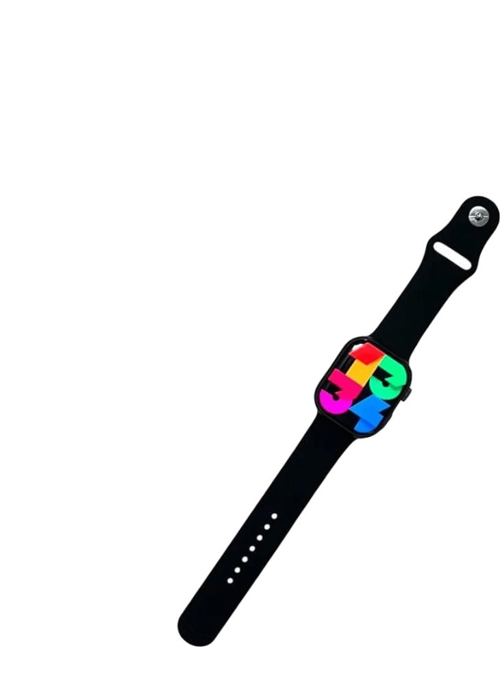 ساعة سمارت تجمع بين التصميم العصري والأداء العملي، بشاشة كبيرة مقاس 2.2 بوصة  تمنحك رؤية واضحة وتجربة استخدام مريحة. تدعم الساعة الاتصال بالهاتف عبر البلوتوث لتلقي المكالمات والإشعارات، مع مجموعة كبيرة من أنماط الرياضة، ومتابعة معدل ضربات القلب، ضغط الدم، والنوم. وهي مقاومة للماء في الاستخدام اليومي. - Image 2