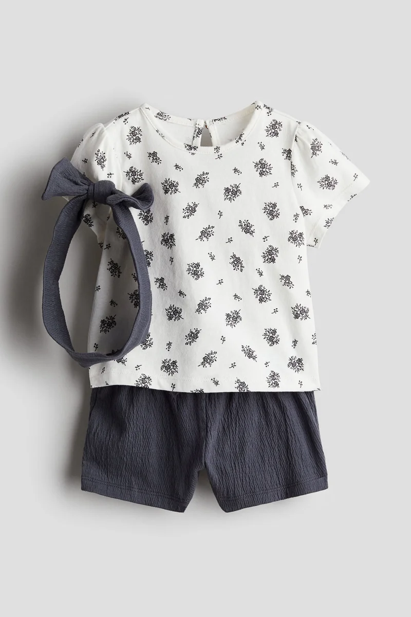 H&M 3-piece cotton jersey set