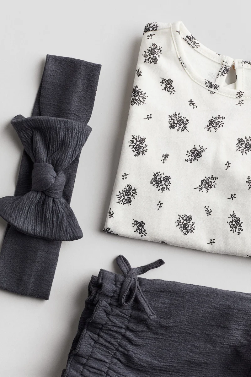 H&M 3-piece cotton jersey set