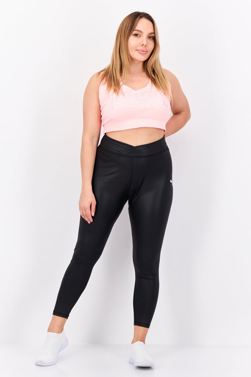 PUMA Women Tight Fit Brand Logo Training Leggings, Black - Image 2