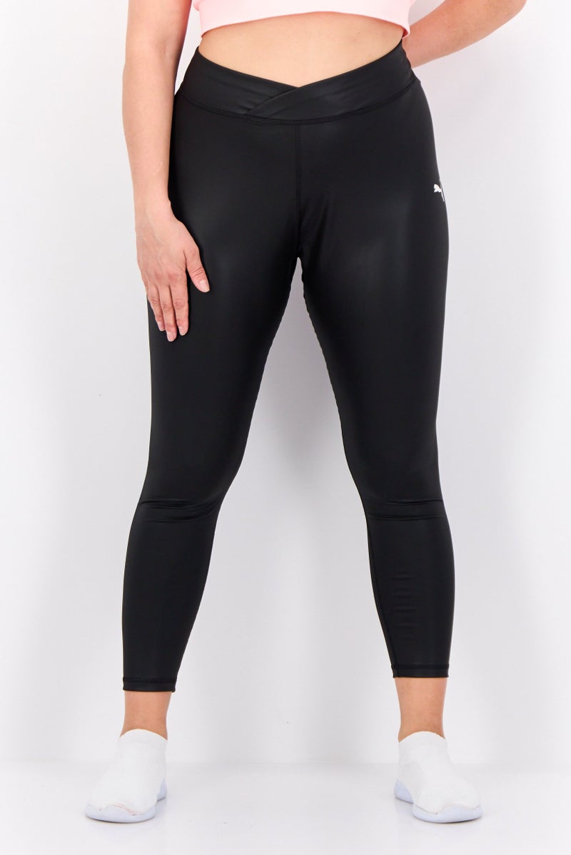 PUMA Women Tight Fit Brand Logo Training Leggings, Black - Image 1