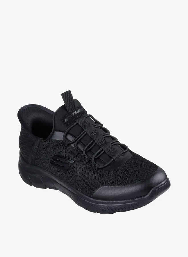 سكيتشرز Boys Mesh Detail Sports Shoes With Lace-Up Closure - Summits