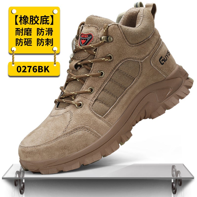 'S Popular Safety Shoes Are Anti-Smash, Anti-Puncture, High-Top Ankle Protection, Winter Wear-Resistant Work Shoes, Men'S Protective Safety Shoes - Image 1