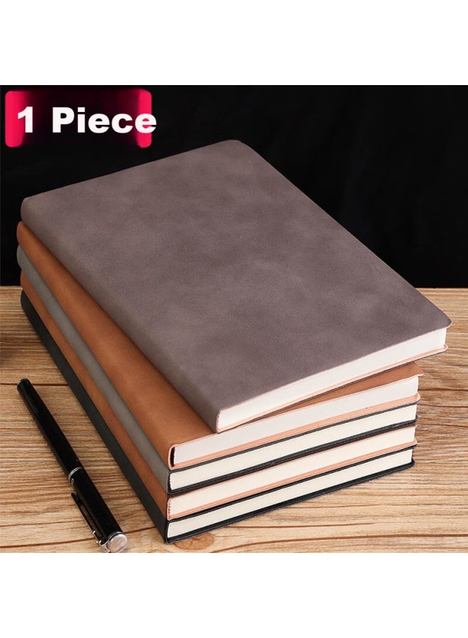 elifo Yilifeng Customizable A5 Faux Leather Notebook Journal Thickened Notepad Stationery For Students Diary Adult Office Business Meeting Record Book Sheepskin Brown 1 Piece - Image 1