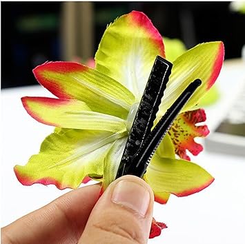 HugeStore Pack of 10 Womens Girls Orchid Flowers Leopard Hair Clip Hair Accessories Hair Pins - Image 5