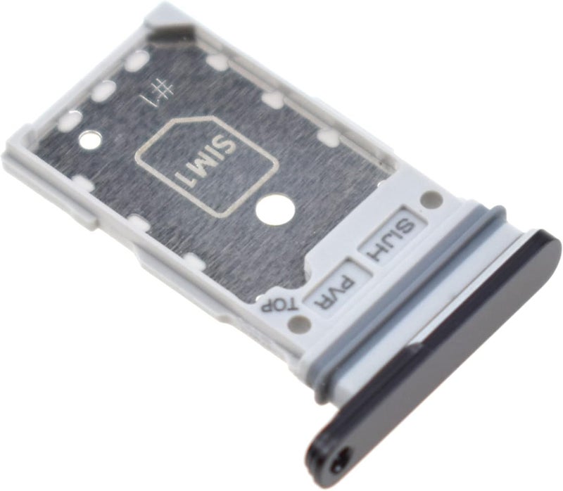 فيكير درج بطاقة SIM مزدوج لهاتف Samsung Galaxy S22 Ultra 5G SM-S908B حامل بطاقة SIM لـ SM-S908B بديل فتحة بطاقة SIM لـ SM-S908U SM-S908U1 أسود فانتوم - Image 1