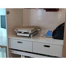 EBCO Ebco Products Aurora Wardrobe Pull Out Ironing Board Grey  - Image 1