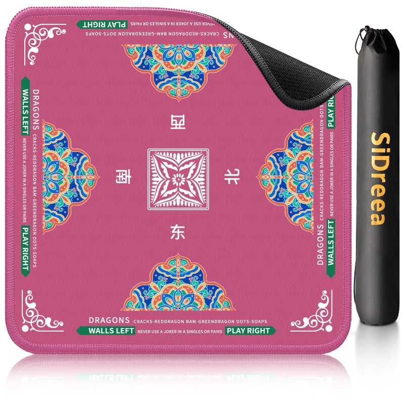 SiDreea Mahjong Mat 324324 Inch Noise Reduction AntiSlip Mahjong Mat for Table Mahjong Table Mat for Poker Card Board Games Table Mat Tile Games Dominoes - Image 3