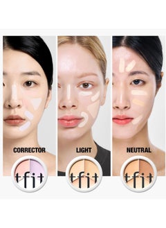 TFIT TFIT Cover Up Pro Concealer Palette - 3-in-1 ( 01 neutral | 0.52 Oz)  - Image 4