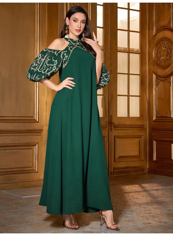 Madam Uniq Middle Eastern Embroidered Bodycon Dress - Image 5