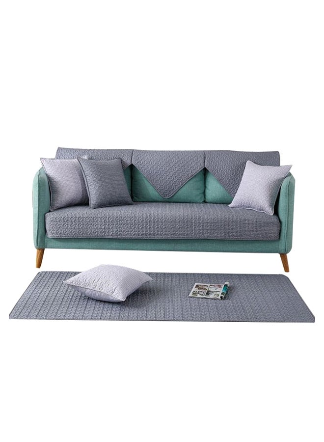 NIBEMINENT Plaid Pattern Sofa Slipcover Grey 70 x 70cm