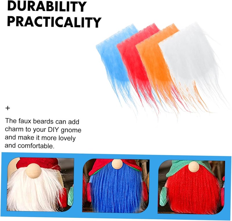 1set Pre-Cut Beard Kit Gnome Beards for DIY Faux Fur Trim for Boys and Girls - Image 5