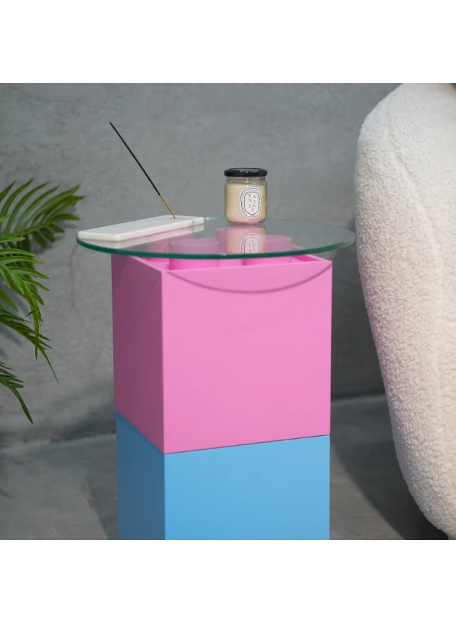 LeBLOQ Duoa Nesting Tables, Interlocking Cube Design with Customizable Wood Structure and Modern Elegance - Image 3