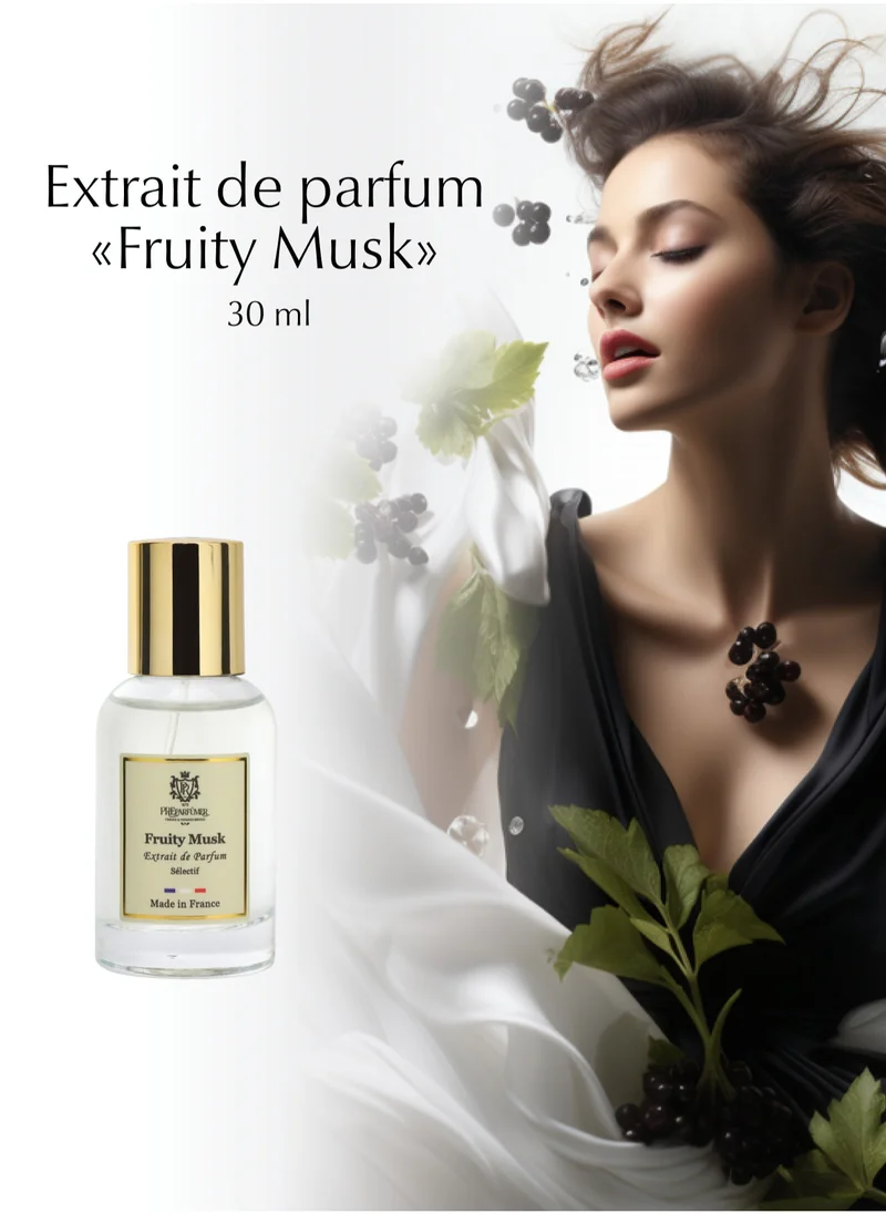 PREPARFUMER From France Fruity Musk 30ml - Fruity Scent with Blackcurrant & Passion Fruit - Luxury Fragrance - Long Lasting With Lily Notes