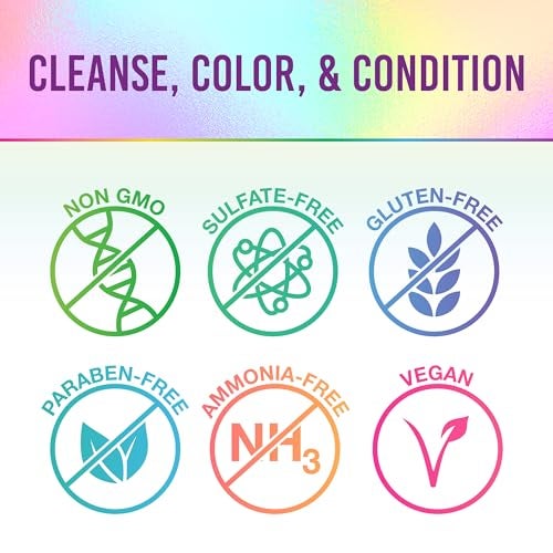 Punky Colour 3-in-1 Color Depositing Conditioner & Hair Cleanser - Purpledacious, Semi Permanent Hair Color Conditioner, Sulfate-Free Hair-Dye, 8.5 fl oz. - Image 4
