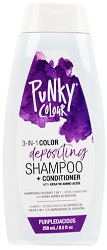 Punky Colour 3-in-1 Color Depositing Conditioner & Hair Cleanser - Purpledacious, Semi Permanent Hair Color Conditioner, Sulfate-Free Hair-Dye, 8.5 fl oz. - Image 1